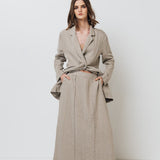 RAW linen maxi skirt antique white heavy linen - MOO Linen Shop