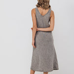 ROM bias cut dress cream - MOO Linen Shop