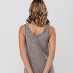 ROM bias cut dress cream - MOO Linen Shop