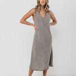 ROM bias cut dress cream - MOO Linen Shop