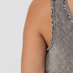 ROM bias cut dress cream - MOO Linen Shop