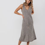 ROM bias cut dress cream - MOO Linen Shop