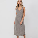 ROM bias cut dress cream - MOO Linen Shop