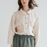 RUBY midi skirt moss green - MOO Linen Shop