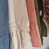 Ruffle linen TOWEL natural - MOO Linen Shop