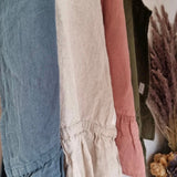 Ruffle linen TOWEL natural - MOO Linen Shop