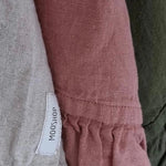 Ruffle linen TOWEL natural - MOO Linen Shop