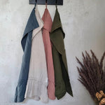 Ruffle linen TOWEL natural - MOO Linen Shop