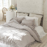 RUSIC STYLE duvet cover set white - MOO Linen Shop