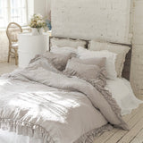 RUSIC STYLE duvet cover set white - MOO Linen Shop