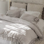 RUSIC STYLE duvet cover set white - MOO Linen Shop