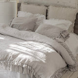 RUSIC STYLE duvet cover set white - MOO Linen Shop