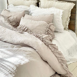 RUSIC STYLE duvet cover set white - MOO Linen Shop