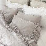 RUSIC STYLE duvet cover set white - MOO Linen Shop