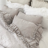 RUSIC STYLE duvet cover set white - MOO Linen Shop