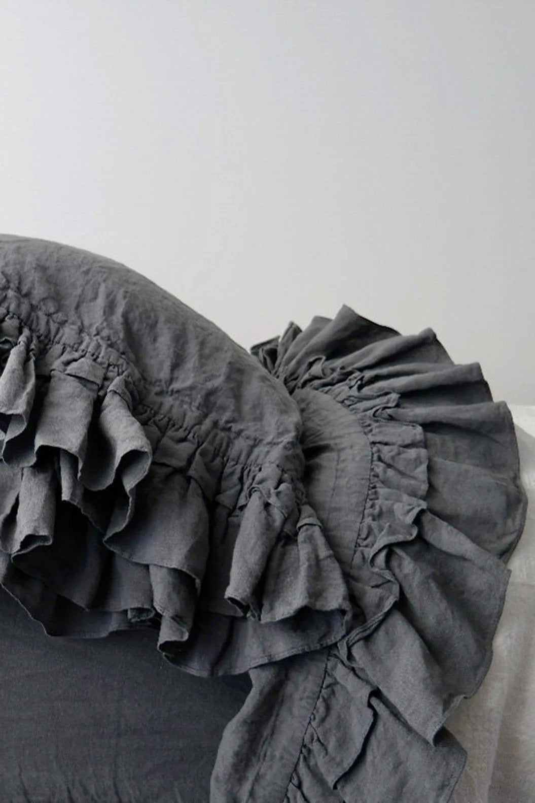 RUSTIC style duvet cover set charcoal - MOO Linen Shop