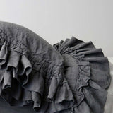 RUSTIC style duvet cover set charcoal - MOO Linen Shop