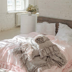 RUSTIC STYLE sheet set white - MOO Linen Shop