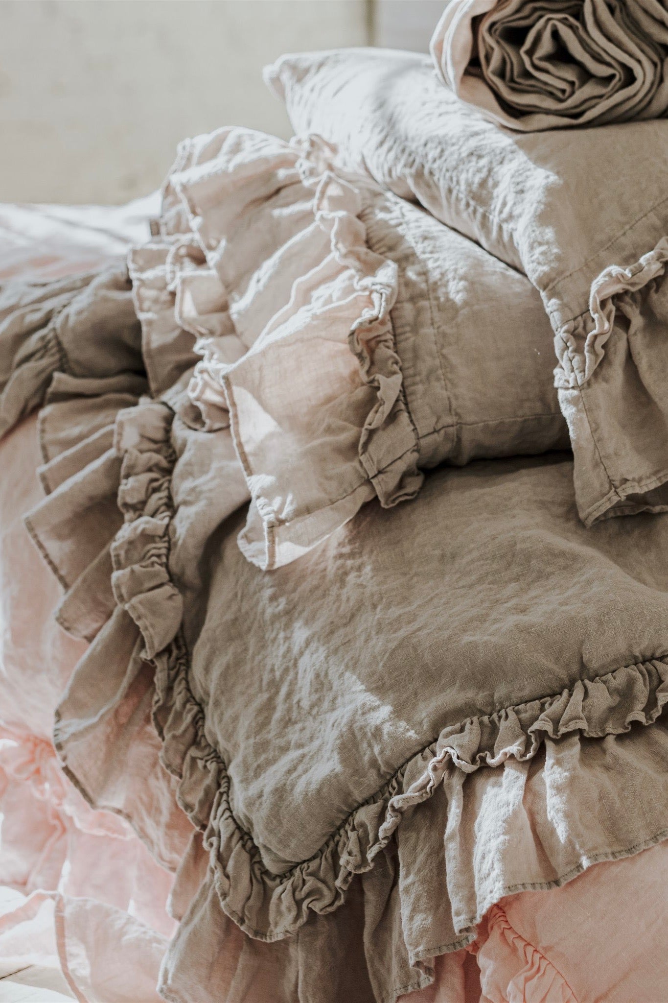 RUSTIC STYLE sheet set white - MOO Linen Shop