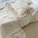 RUSTIC upper sheet BEDCOVER white - MOO Linen Shop