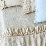 RUSTIC upper sheet BEDCOVER white - MOO Linen Shop