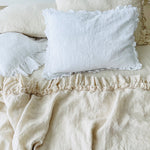 RUSTIC upper sheet BEDCOVER white - MOO Linen Shop