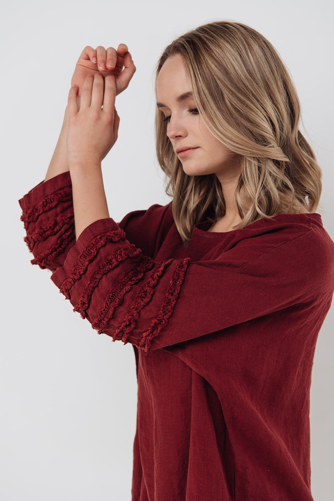 SALE 50% OFF BARCELONA dress blue ice M - MOO Linen Shop