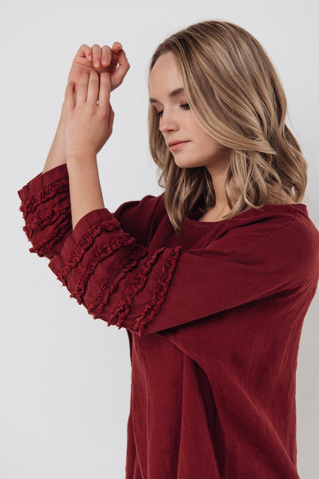 SALE 50% OFF BARCELONA dress blue ice M - MOO Linen Shop