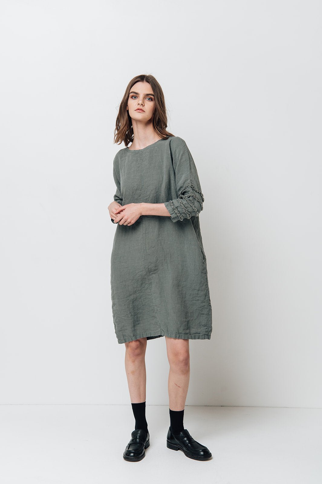 SALE 50% OFF BARCELONA dress blue ice M - MOO Linen Shop