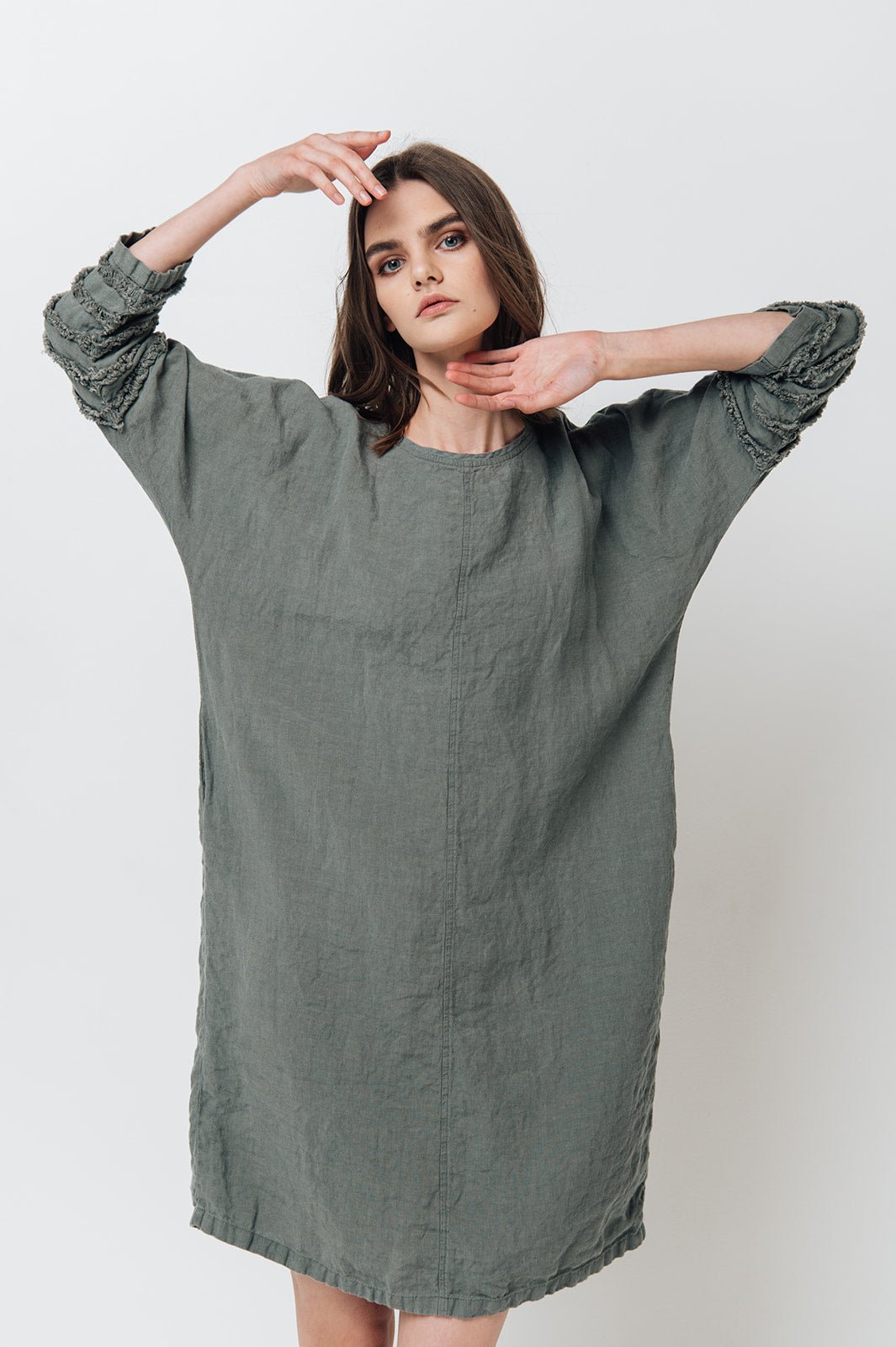 SALE 50% OFF BARCELONA dress blue ice M - MOO Linen Shop