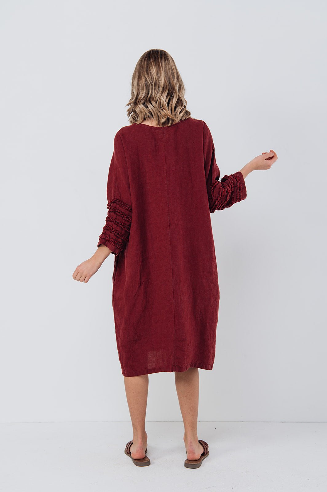 SALE 50% OFF BARCELONA dress blue ice M - MOO Linen Shop