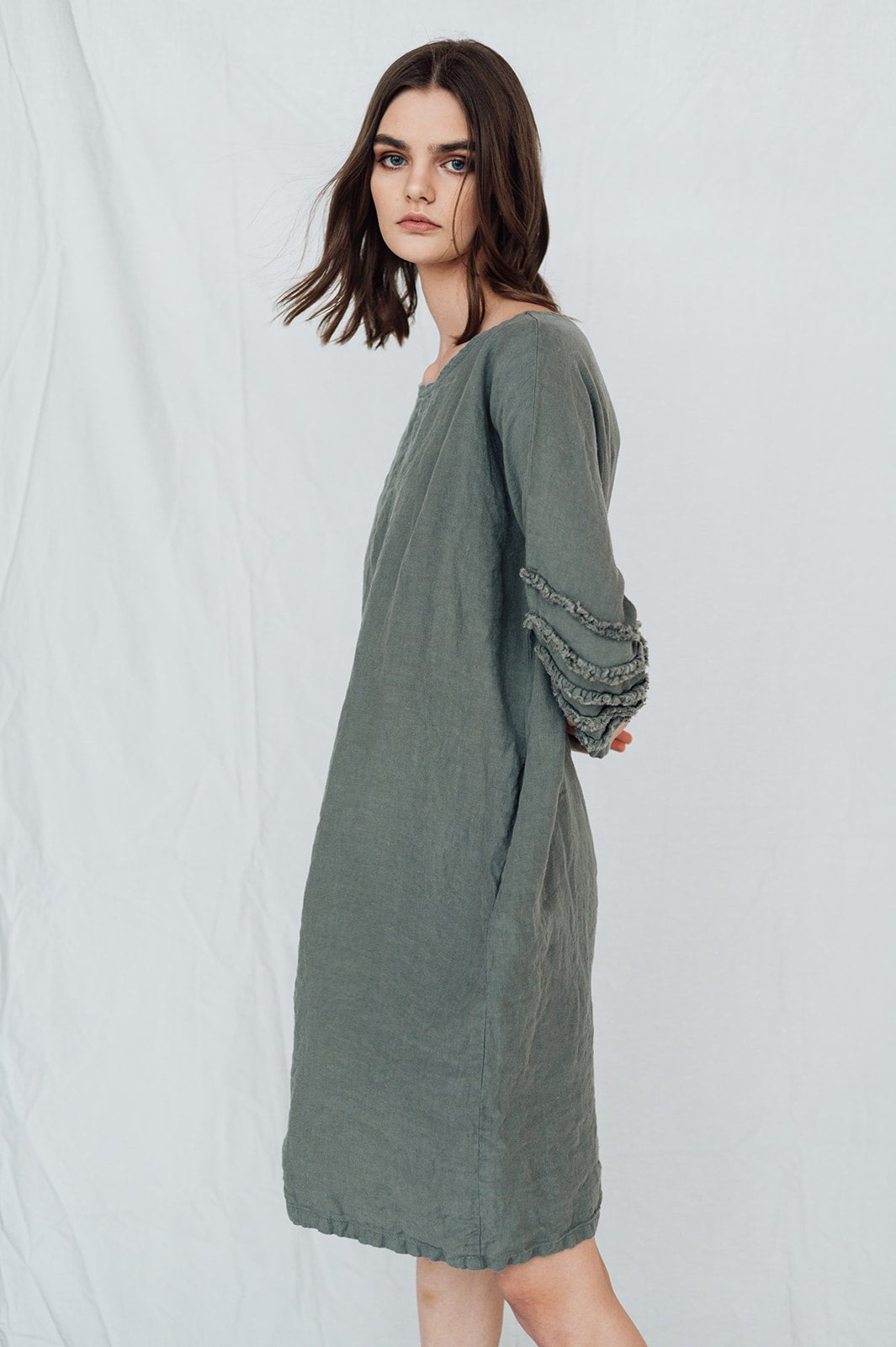 SALE 50% OFF BARCELONA dress blue ice M - MOO Linen Shop