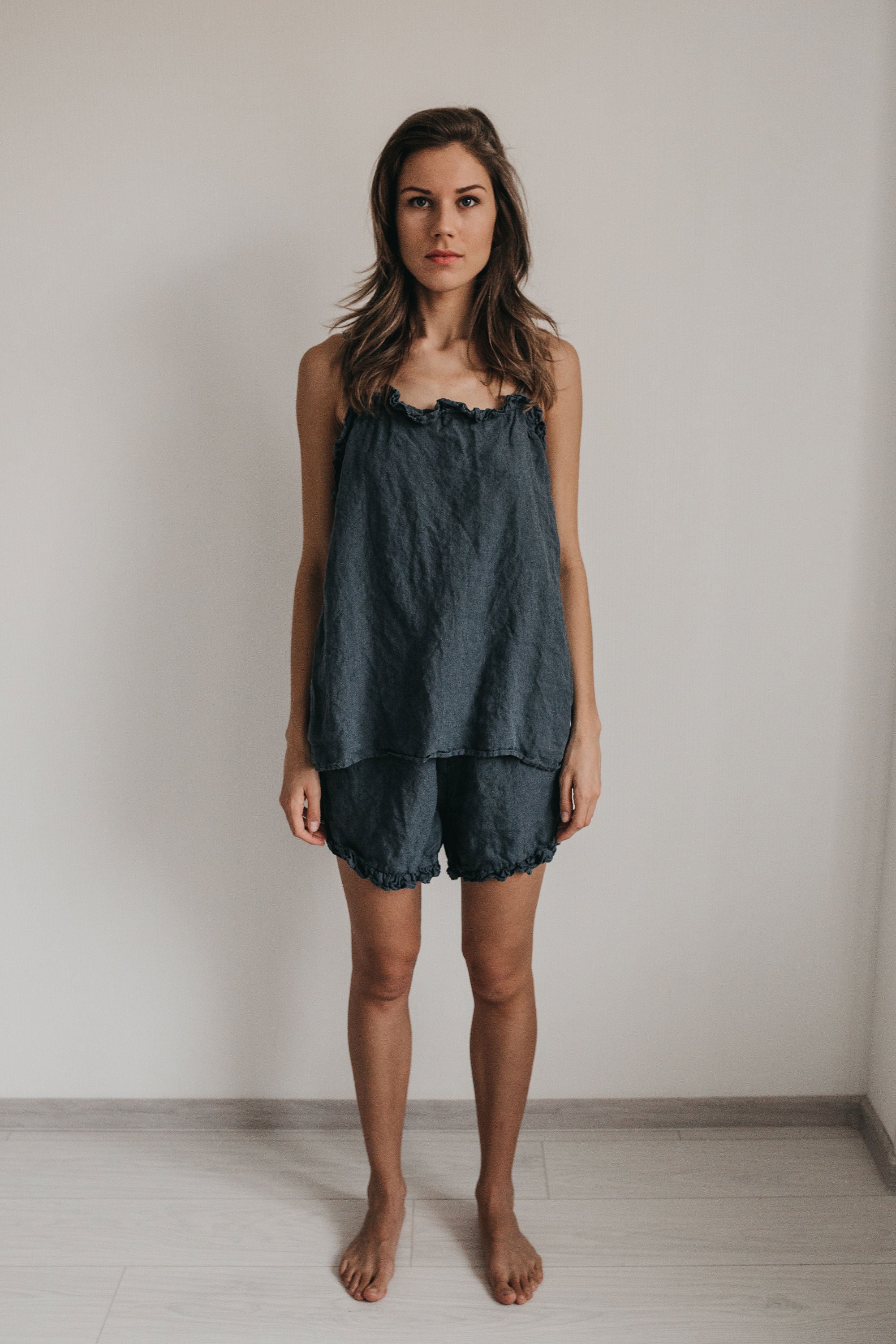 SALE 50% OFF JULLIETTE pajama set ocean green S - MOO Linen Shop