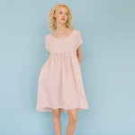 SALE 50% OFF LOLA dress powder pink M - MOO Linen Shop