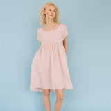 SALE 50% OFF LOLA dress powder pink M - MOO Linen Shop