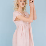 SALE 50% OFF LOLA dress powder pink M - MOO Linen Shop