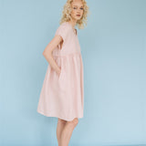 SALE 50% OFF LOLA dress powder pink M - MOO Linen Shop