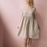SALE 50% OFF LOLA dress powder pink M - MOO Linen Shop