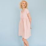 SALE 50% OFF LOLA dress powder pink M - MOO Linen Shop