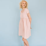 SALE 50% OFF LOLA dress powder pink M - MOO Linen Shop