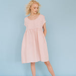 SALE 50% OFF LOLA dress powder pink M - MOO Linen Shop