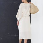 SALE 50 % OFF Wrap dress DATE very peri L - MOO Linen Shop