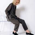 SANDER tailored pants and linen blazer antracite - MOO Linen Shop