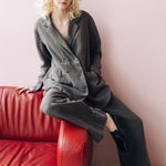 SANDER tailored pants and linen blazer antracite - MOO Linen Shop