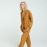SANDER tailored pants and linen blazer mustard - MOO Linen Shop