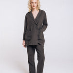 SANDER tailored pants and linen blazer antracite - MOO Linen Shop