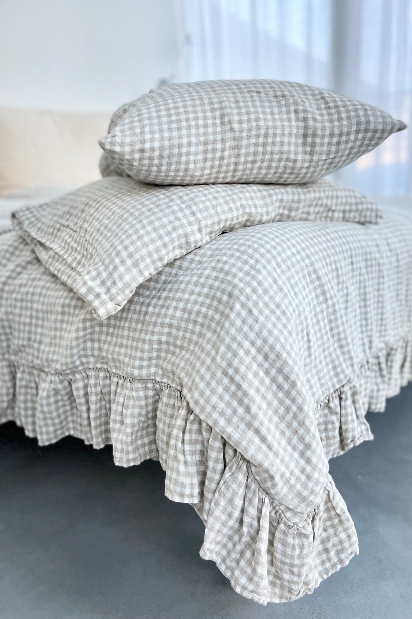 SHABBY CHIC duvet cover set white - MOO Linen Shop