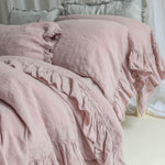 SHABBY CHIC duvet cover set white - MOO Linen Shop