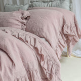 SHABBY CHIC duvet cover set white - MOO Linen Shop