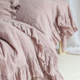 SHABBY CHIC duvet cover set white - MOO Linen Shop